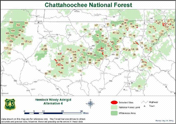 chattahoochee national forest map